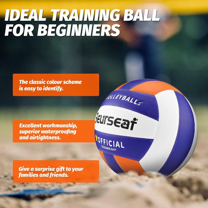Beurseaf Volleyball, Soft Touch Beach Volleyball, Indoor Outdoor Volleyball for Beach Game Training, Official Size 5 - Image 5